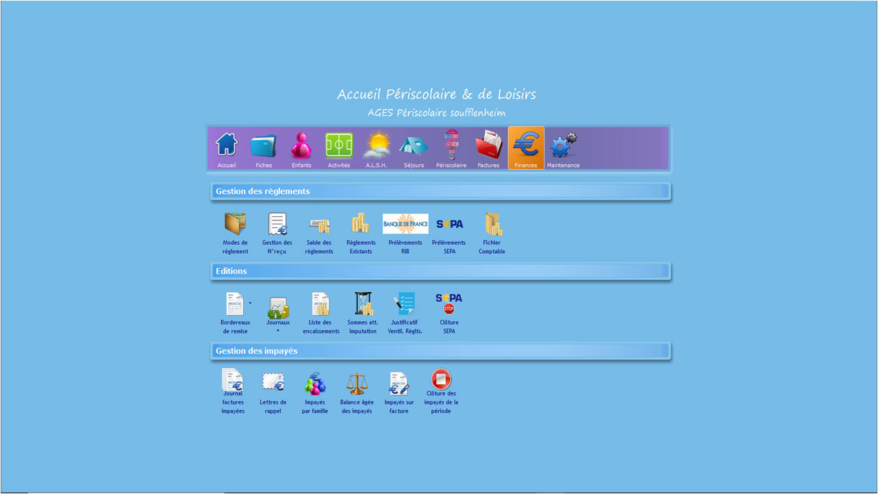 Logiciel périscolaire Belami - Finances